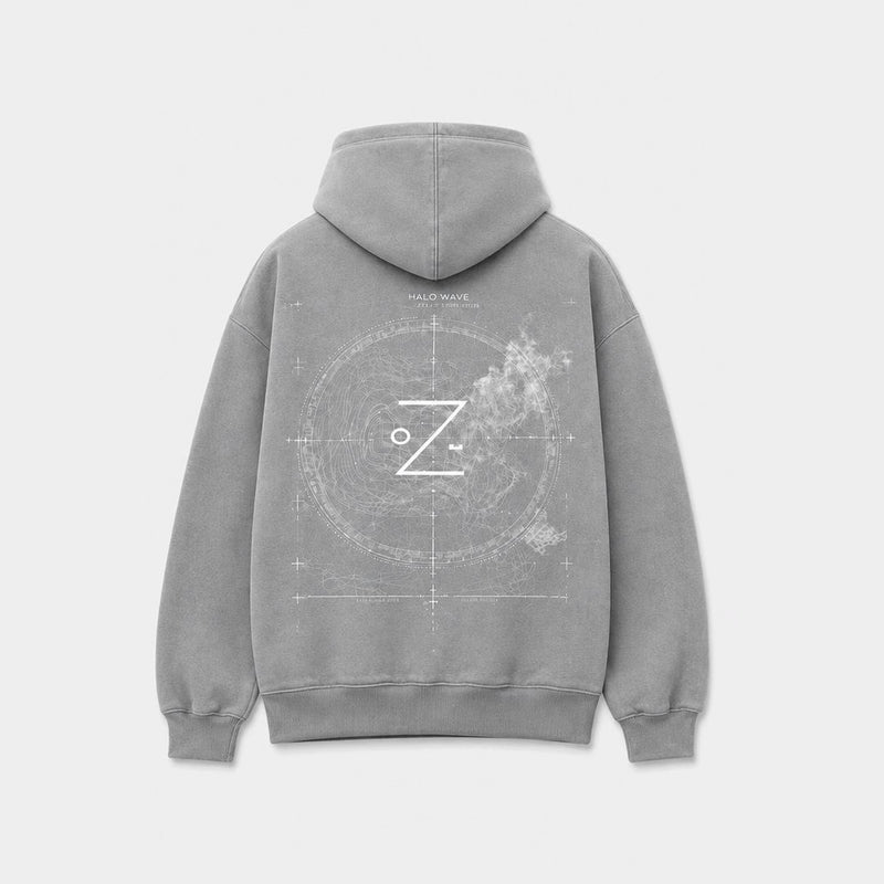 ZYEN Hoodie — Ash Grey, back