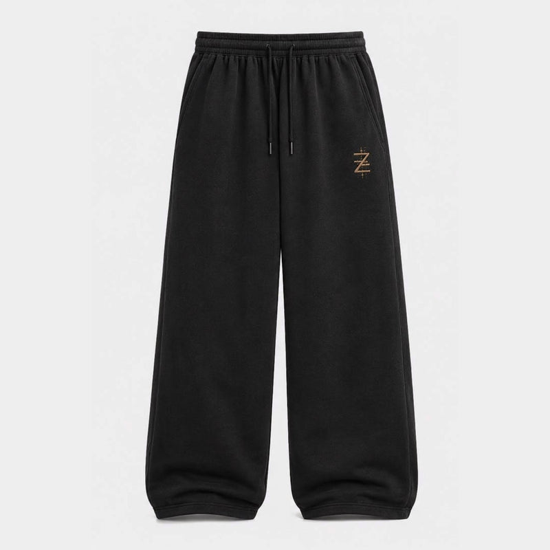 ZYEN Sweatpants — Off Black, front