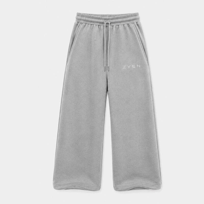ZYEN Sweatpants — Ash Grey, front