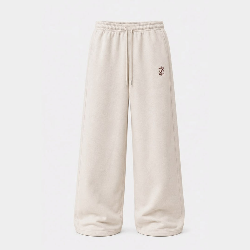 ZYEN Sweatpants — Warm Ivory, front