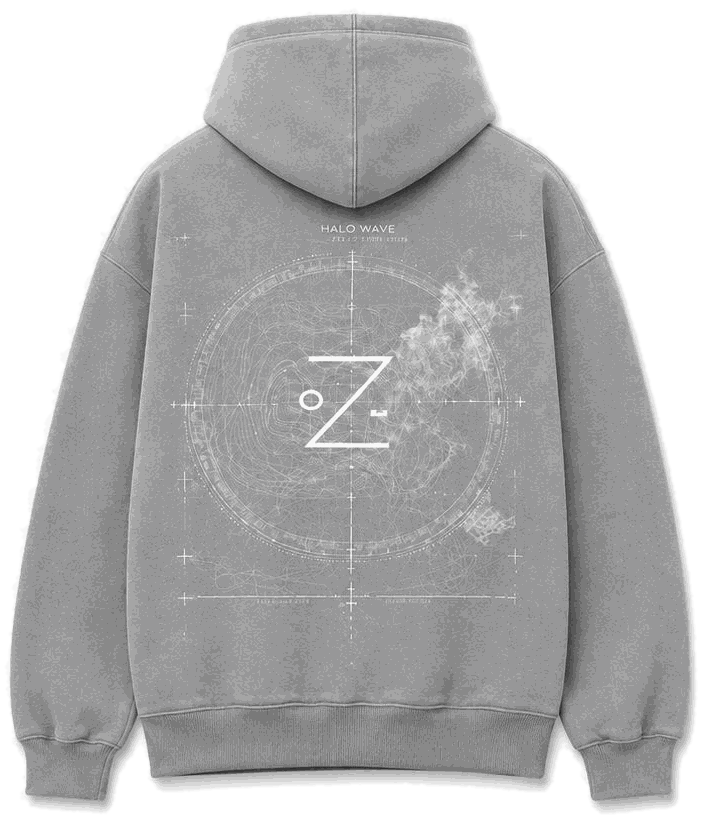 Mirror Hoodie, Concrete, back print