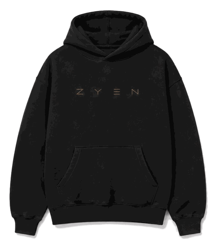 Current Hoodie, Washed Black, front