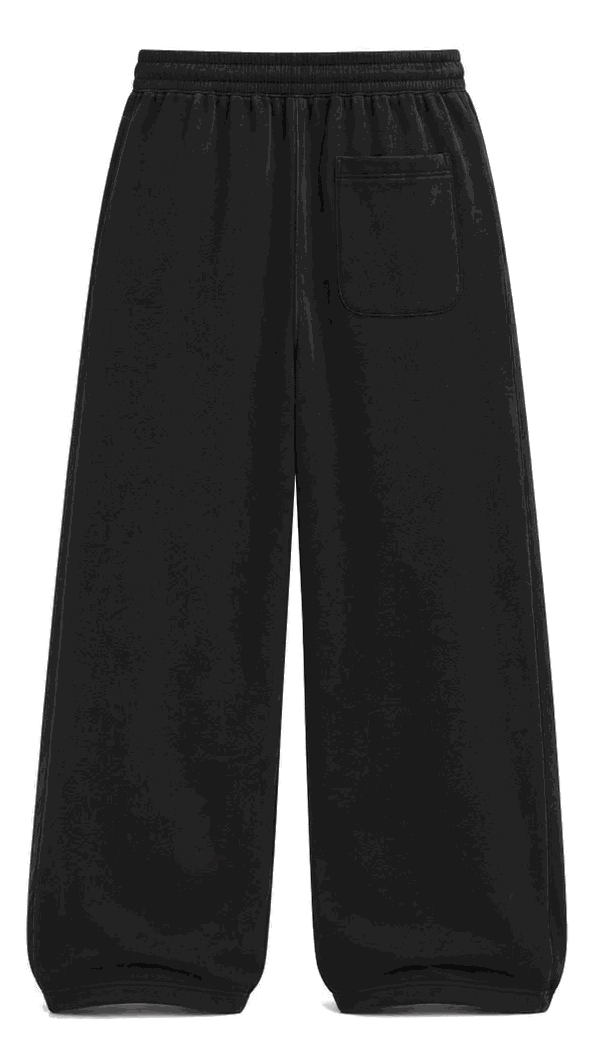 Wide Sweatpant, Washed Black, back print
