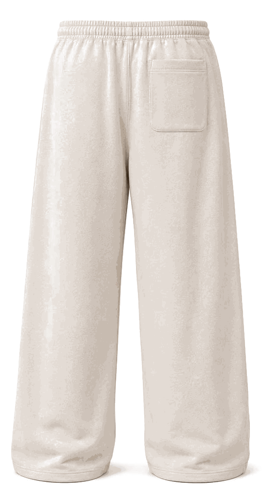 Wide Sweatpant, Bone, back print